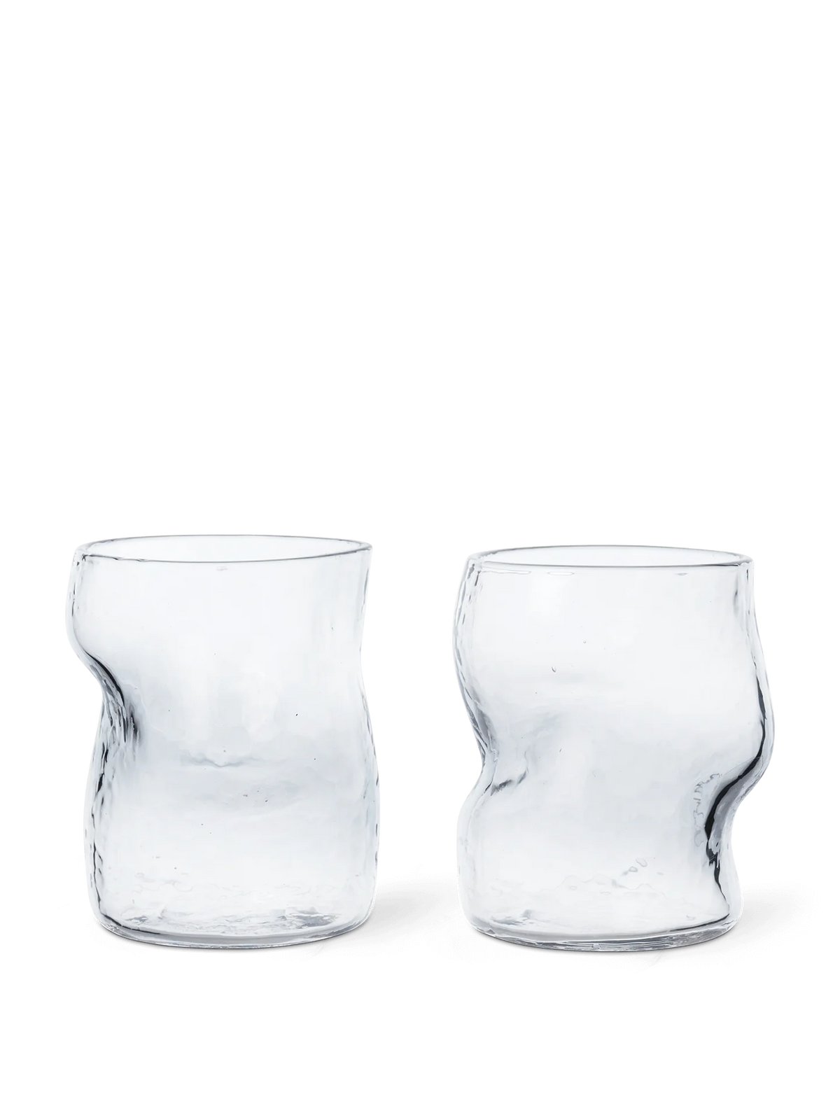 Ferm Living Dimple Glasses - Set of 2 - clear
