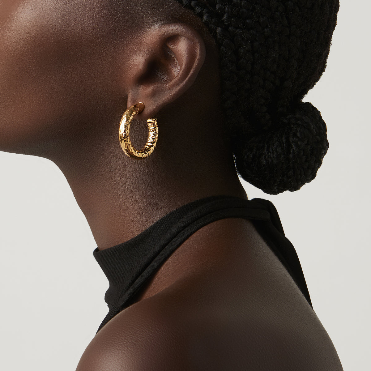 G. Raspini Gold Plated Rock SMall Earrings – Ansicht 2