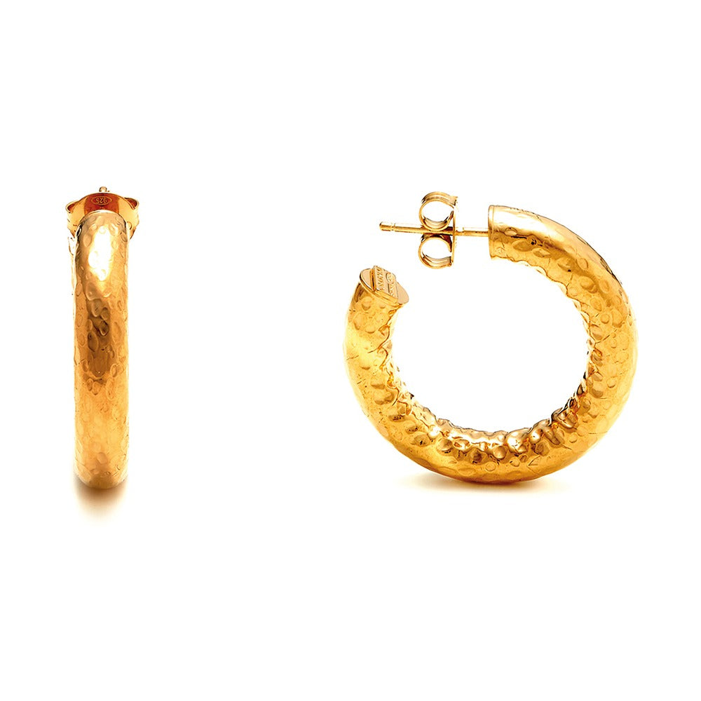 G. Raspini Gold Plated Rock SMall Earrings – Ansicht 3