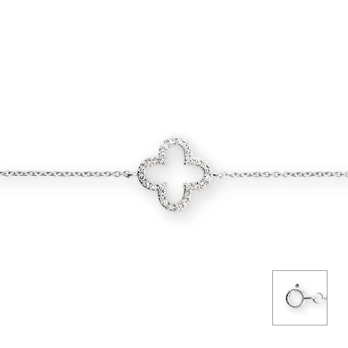 Armband 585/-WG 18cm 0,05ct H/SI