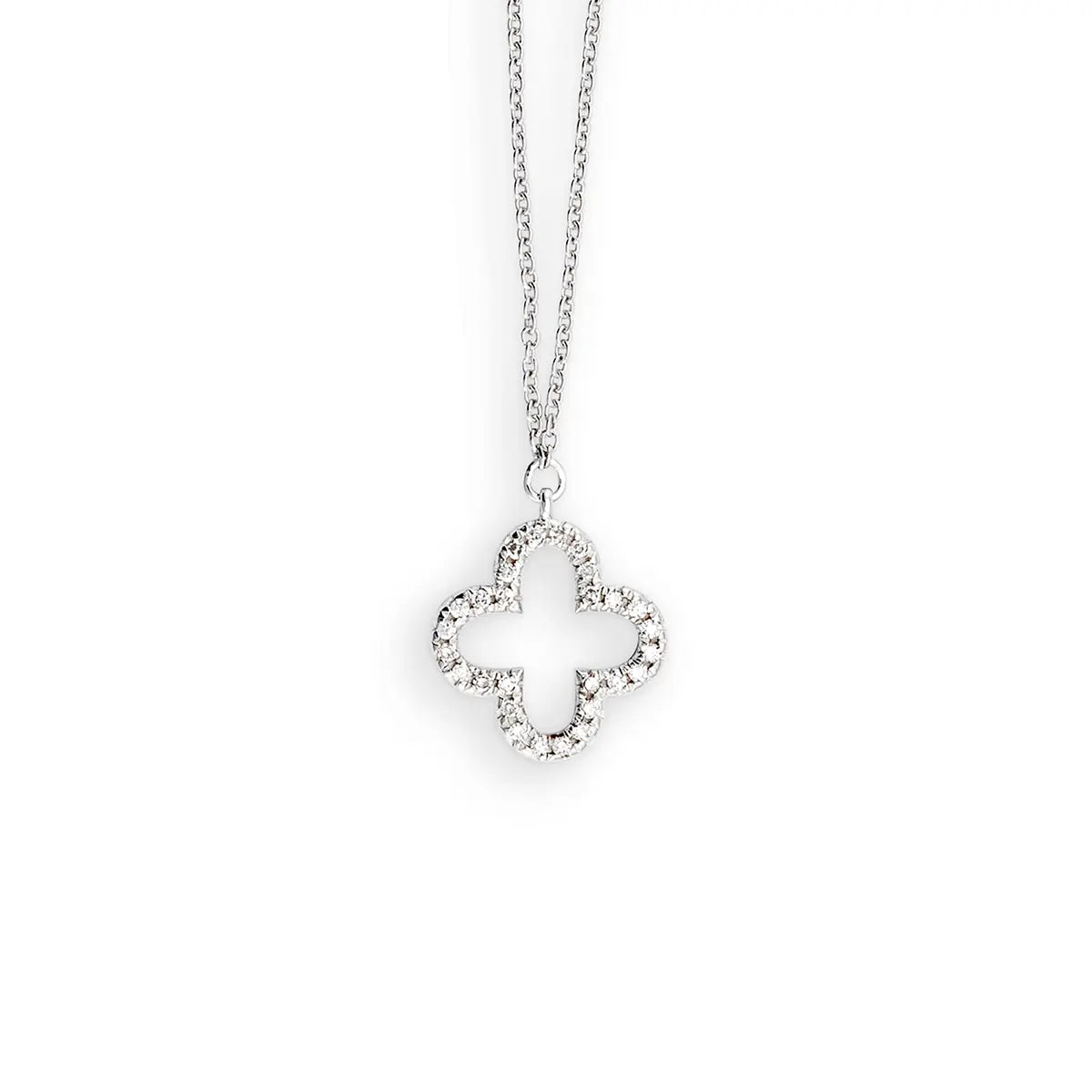 Halskette 585/-WG 0,05ct H/SI 42cm