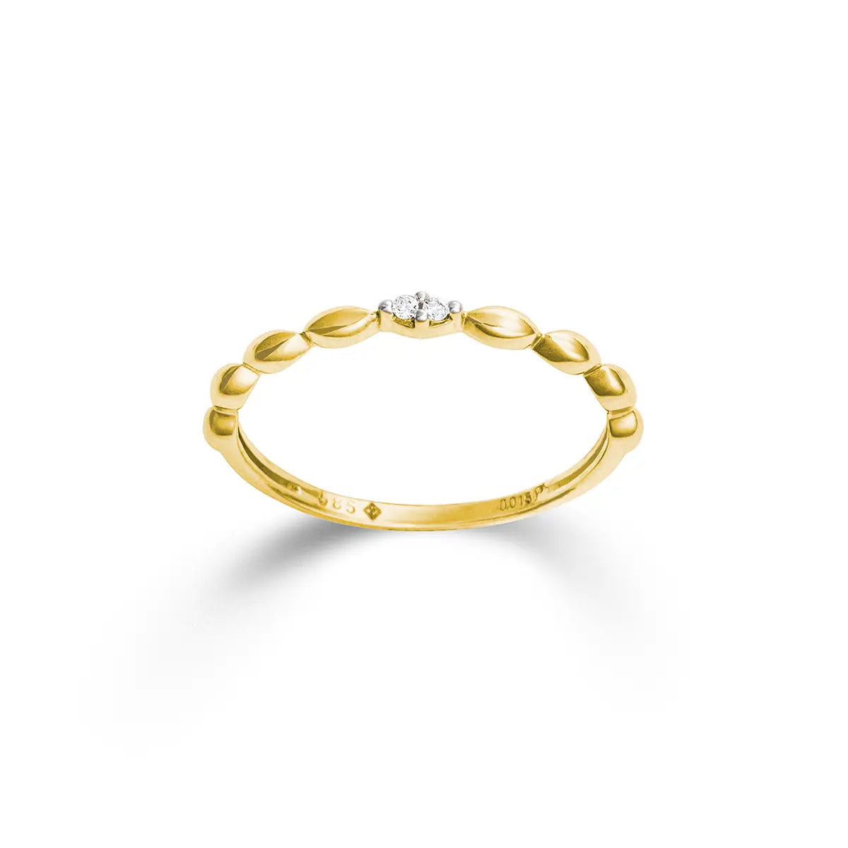 Ring, 585/- GG, 0,15ct Brill, RM 54
