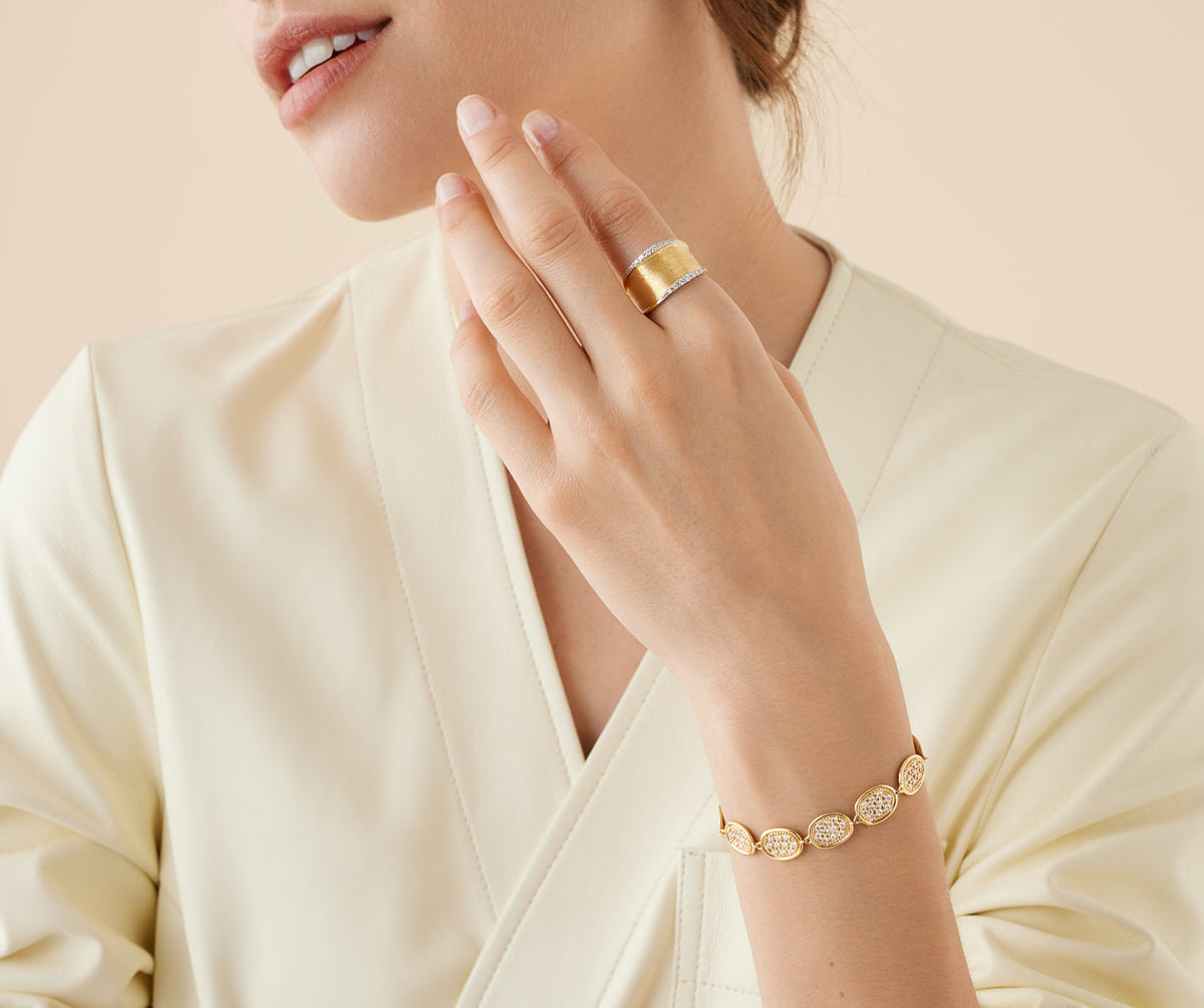 Marco Bicego Lunaria Ring, 18 Karat Gelbgold — Detailansicht 2