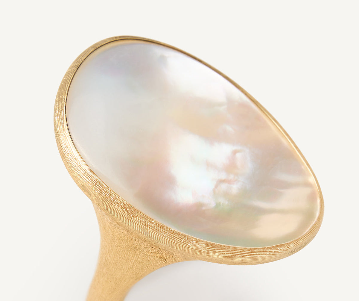 Marco Bicego Lunaria Color Ring, 18 Karat Gelbgold — Detailansicht 3