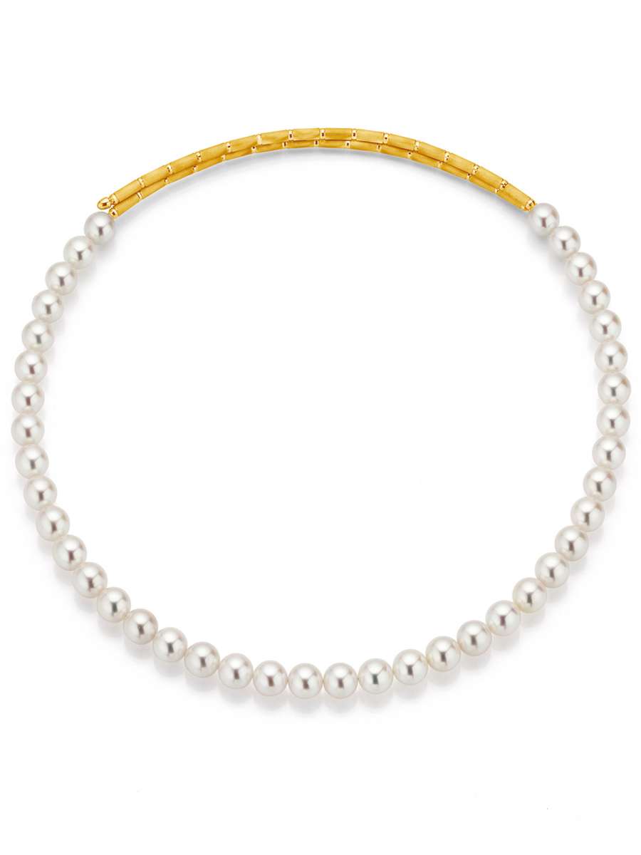 Yana Nesper Perlenkette, Gold 750 Gelb – Silk Magnet