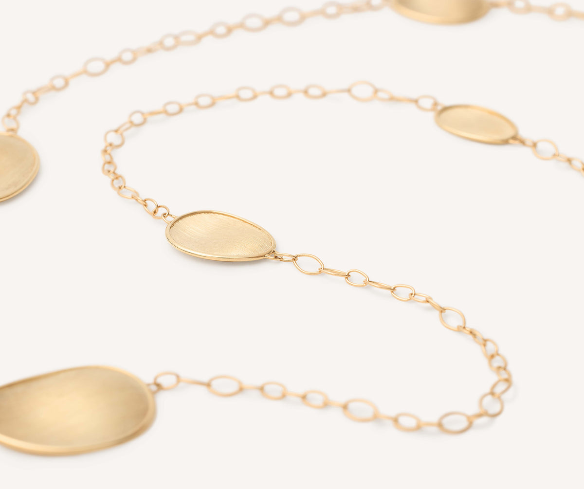 Marco Bicego Lunaria Halskette, 18 Karat Gelbgold — Detailansicht 4