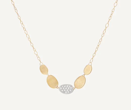 Halskette aus 18kt Gelbgold mit Diamanten Größe EU_42
