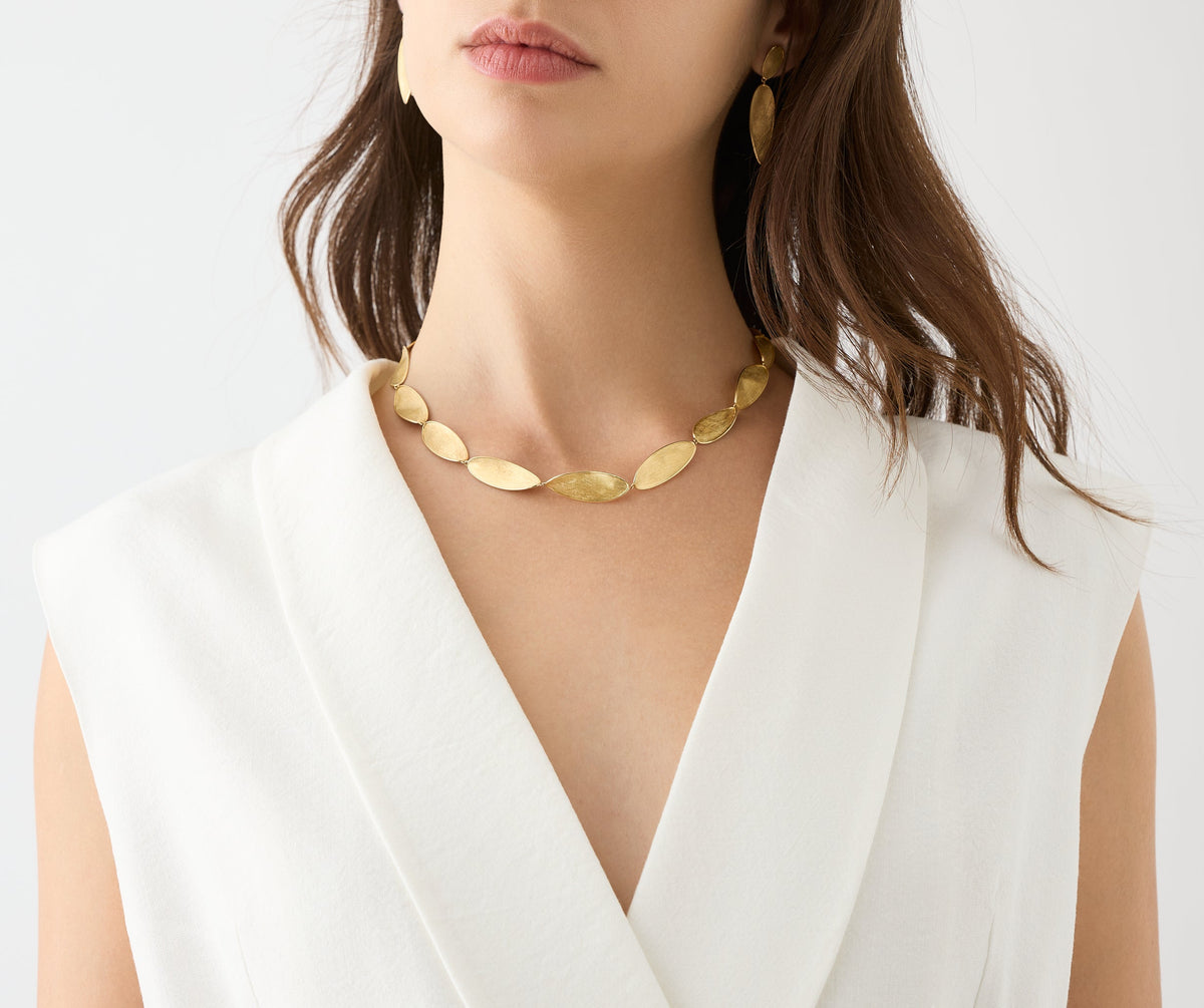 Marco Bicego Lunaria Halskette, 18 Karat Gelbgold — Detailansicht 3