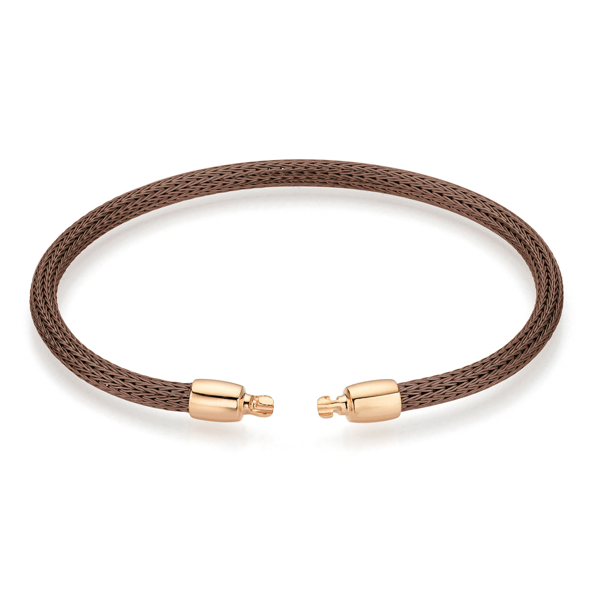 Flex-Armband Braun Stahl 750/-RG