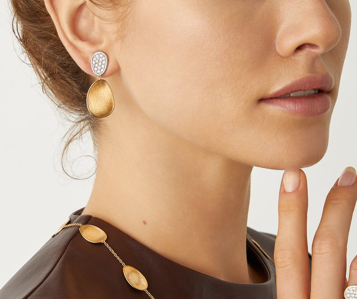 Marco Bicego Lunaria Ohrringe, 18 Karat Gelbgold — Detailansicht 2