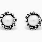 Anemone, Ohrstecker 925/- si,Perle