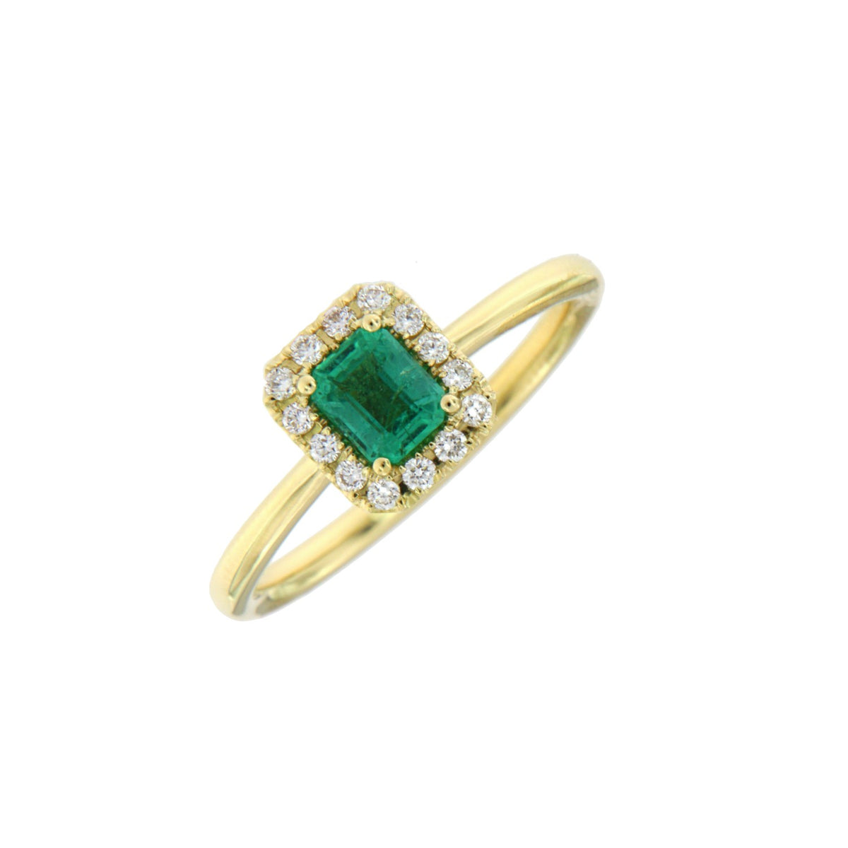 Alberti Ring 750/-GG, Smaragd 0,35ct – Ansicht 1