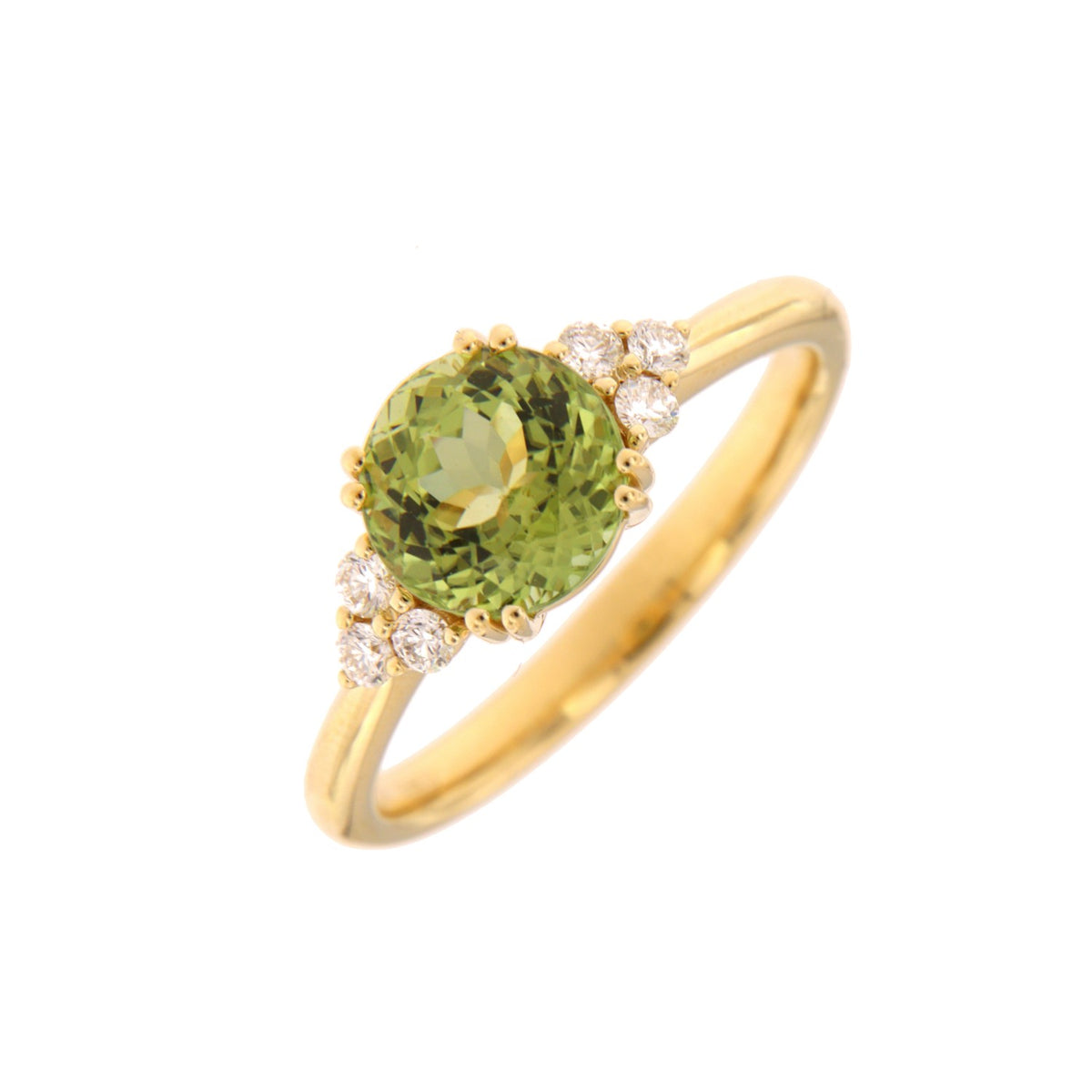 Alberti Ring GG 750/-, Turmalin, Diam, 0,16 ct