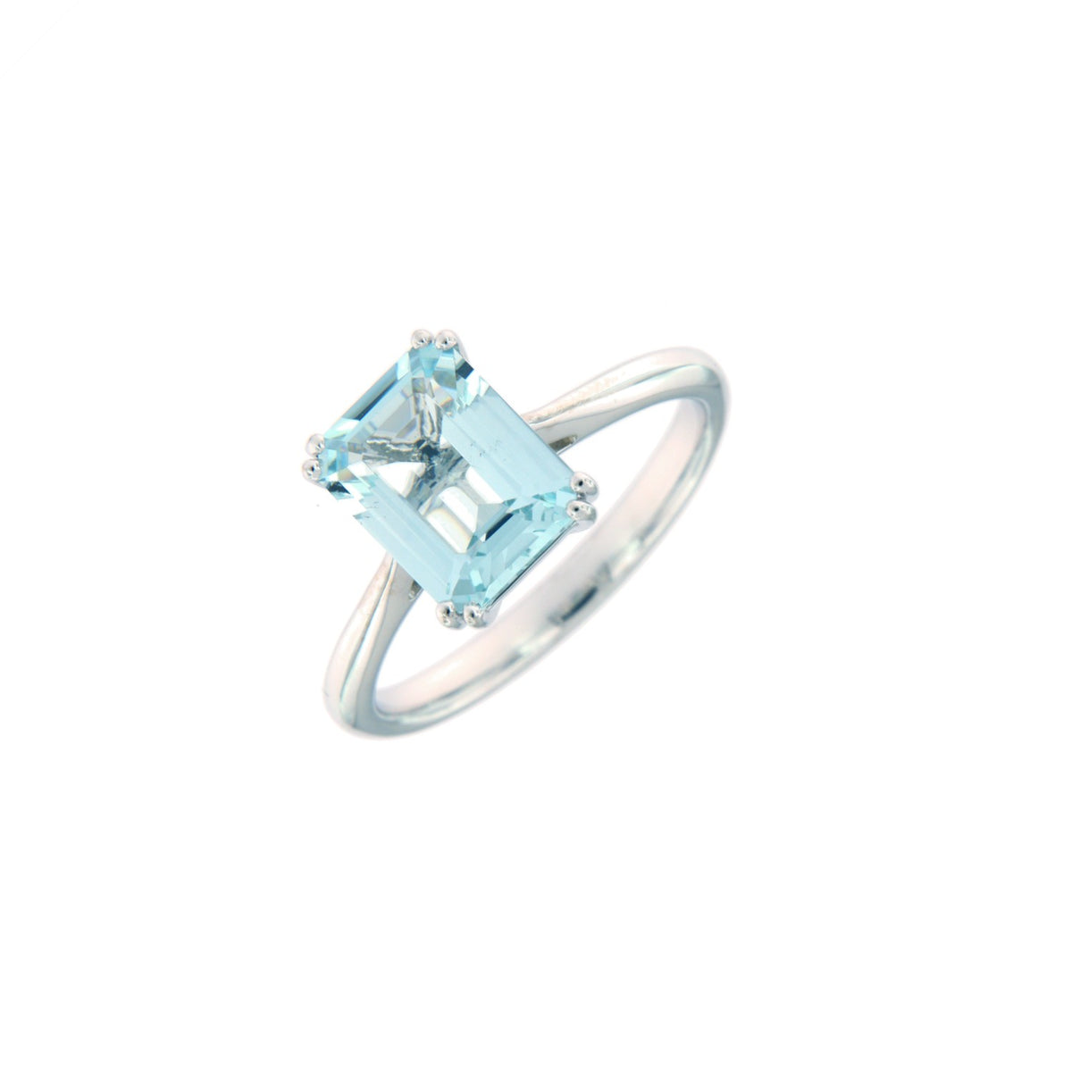 Alberti Ring, 750/-WG,Aquamarine, Anlg.54