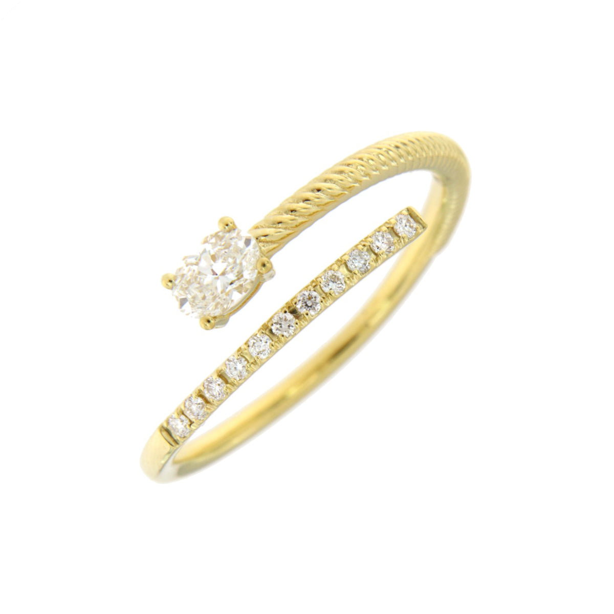 Alberti Ring , 750/- GG, Diam. oval, 0,28 ct