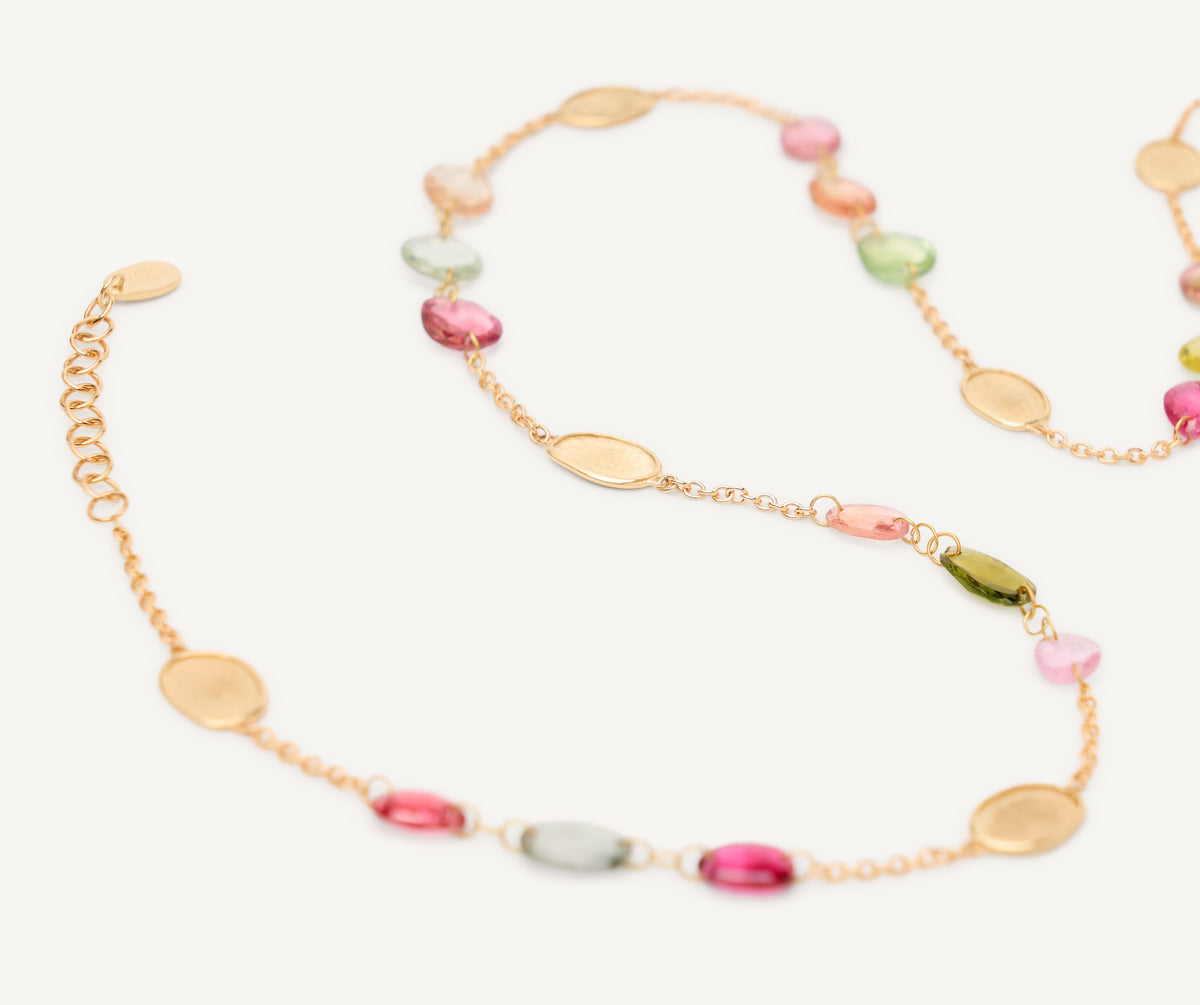 Marco Bicego Lunaria Color Halskette, 18 Karat Gelbgold — Detailansicht 3