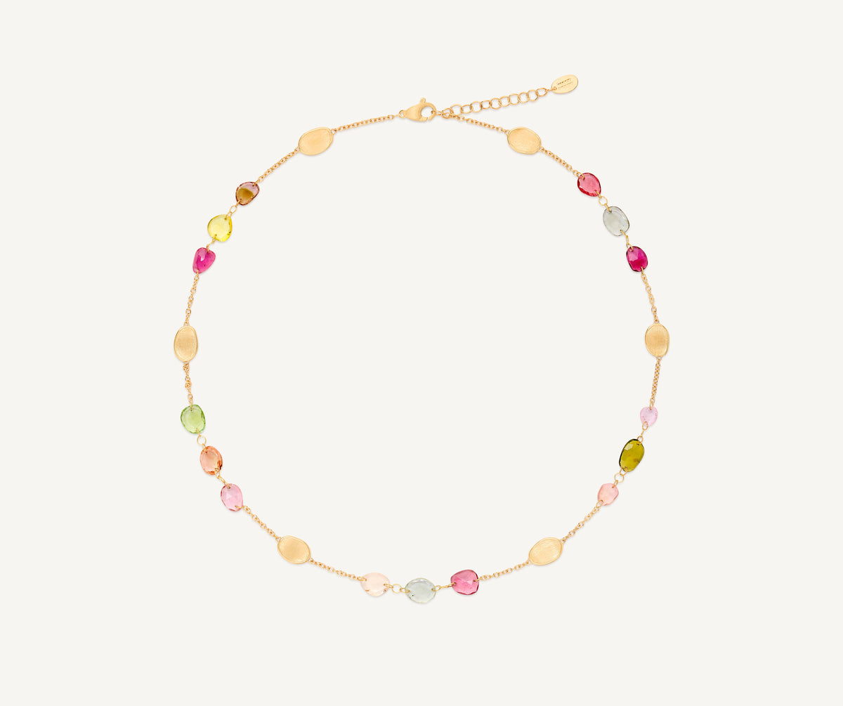 Marco Bicego Lunaria Color Halskette, 18 Karat Gelbgold — Detailansicht 1