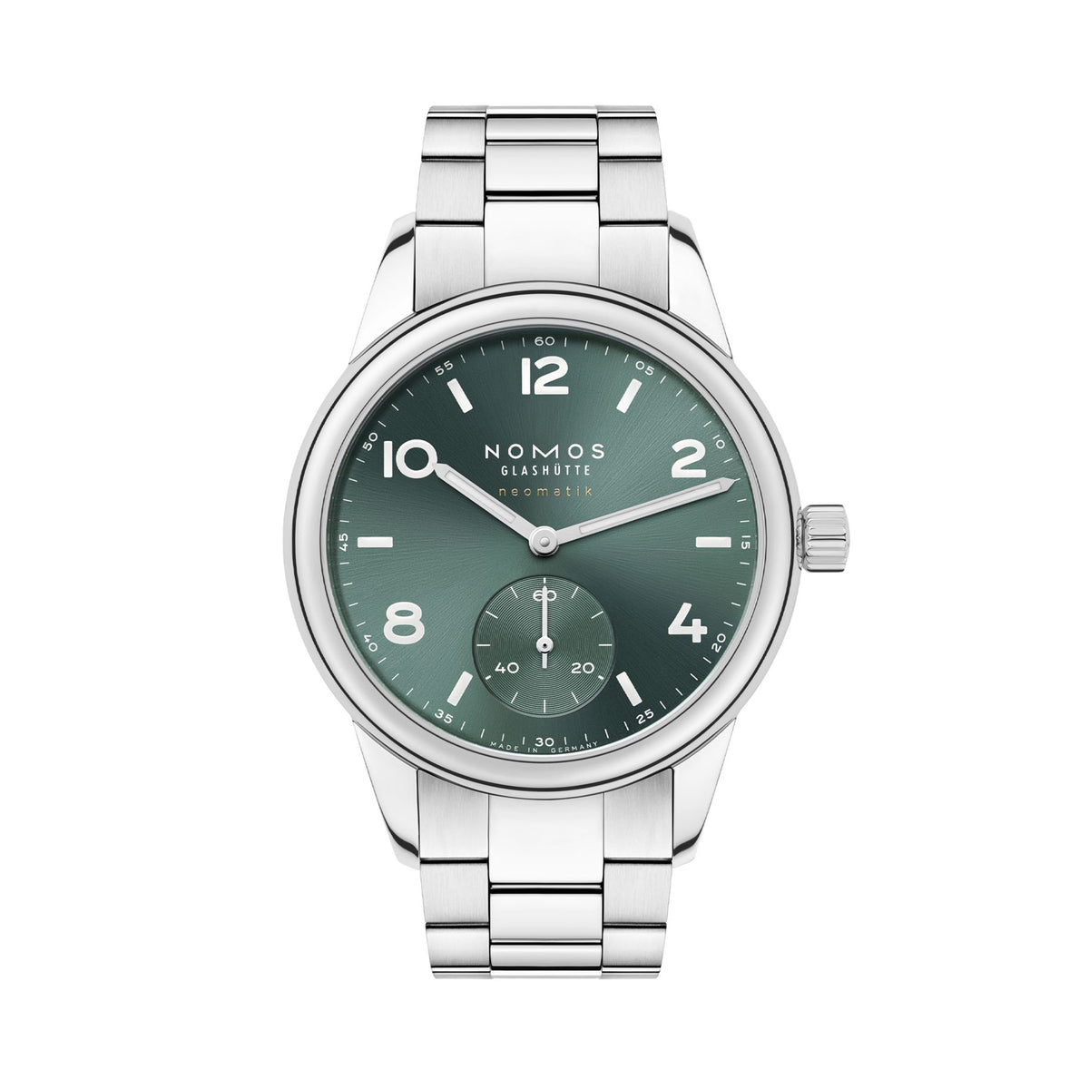Nomos Club Sport neomatik petrol Stahlboden – Ansicht 1