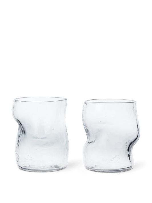 Dimple Glasses - Set of 2 - clear