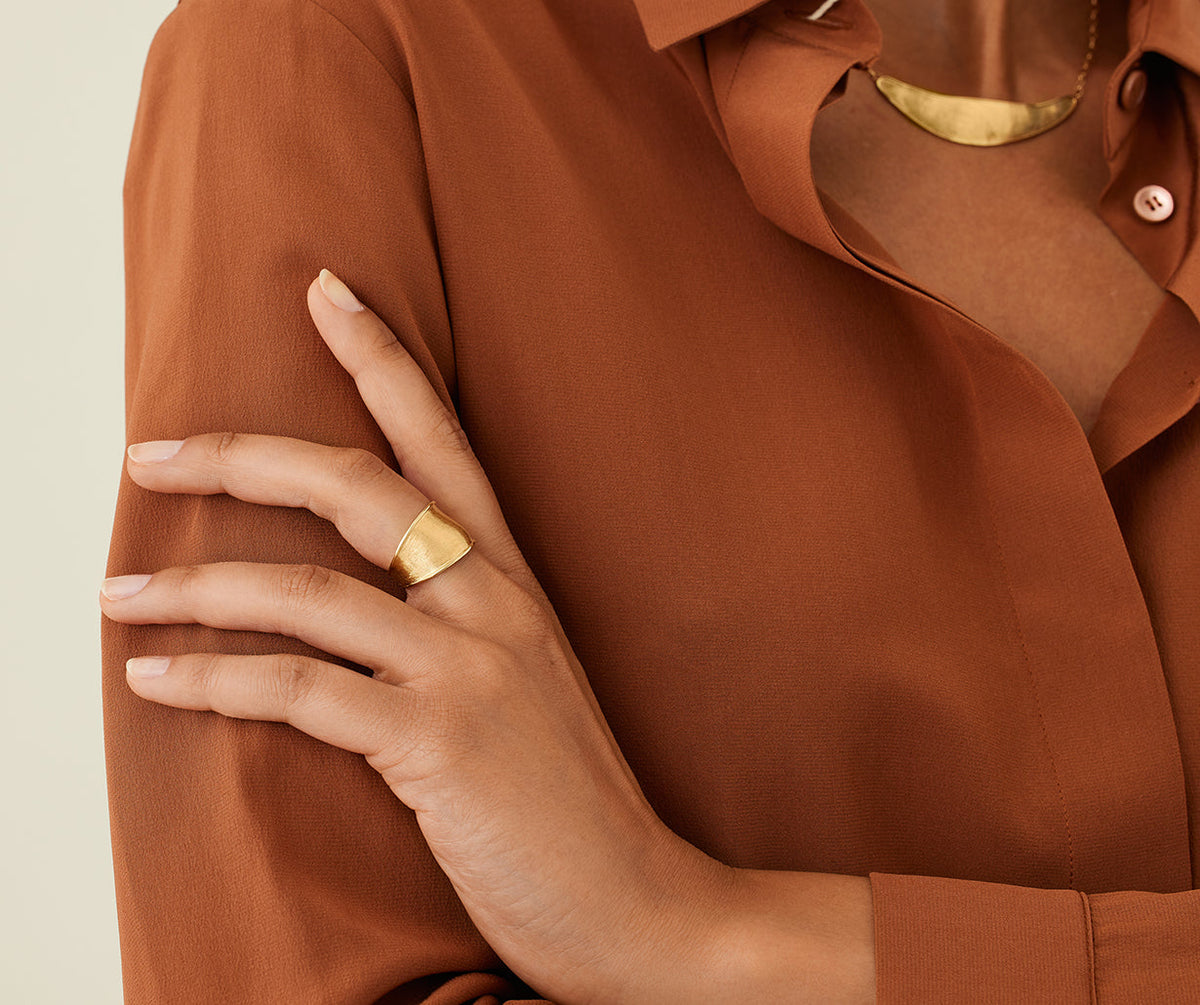 Marco Bicego Lunaria Ring aus 18kt Gold, 2. Größe, Größe EU 55 – Ansicht 2