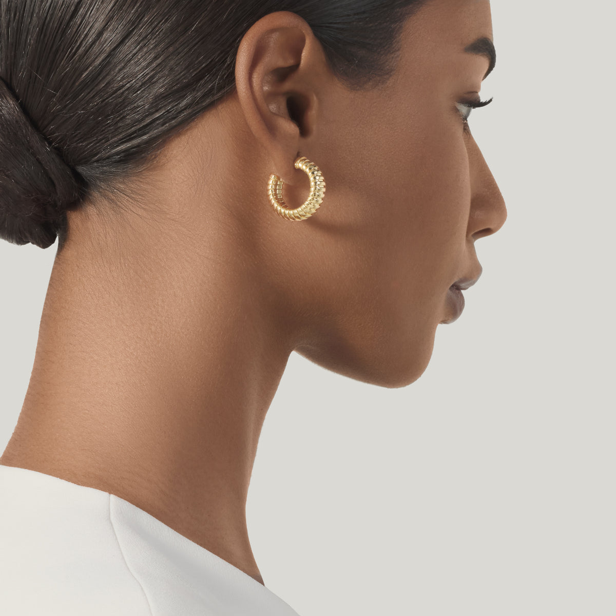 G. Raspini Gold Plated Tubogas Earrings – Ansicht 2