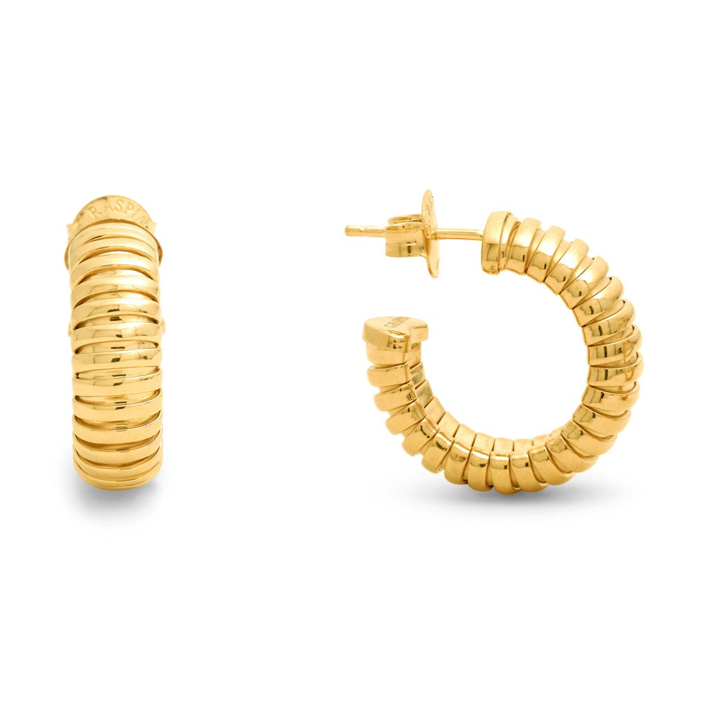 G. Raspini Gold Plated Tubogas Earrings – Ansicht 4