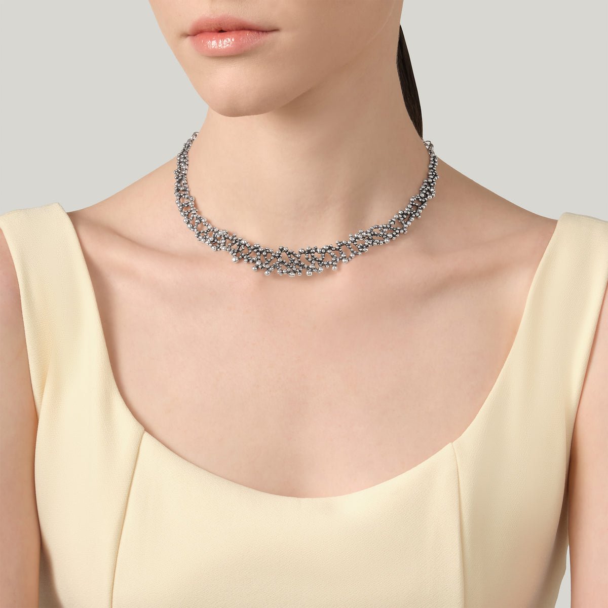 G. Raspini Perlage Necklace 40cm, Silber 925 – Ansicht 2