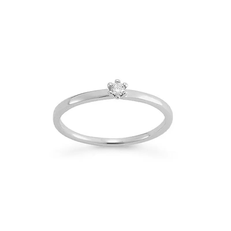 Ring Brill.0,07ct WG Gr.54