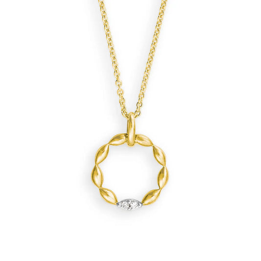 Anhänger Kreis 585/- GG, 0,015ct