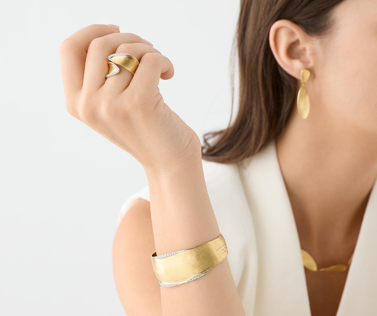 Marco Bicego Lunaria Twist Ring, 18 Karat Gelbgold — Detailansicht 3