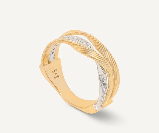 Ring aus 18kt Gold mit Diamanten Größe EU_55