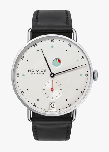 Nomos Metro Datum Gangreserve Glasboden