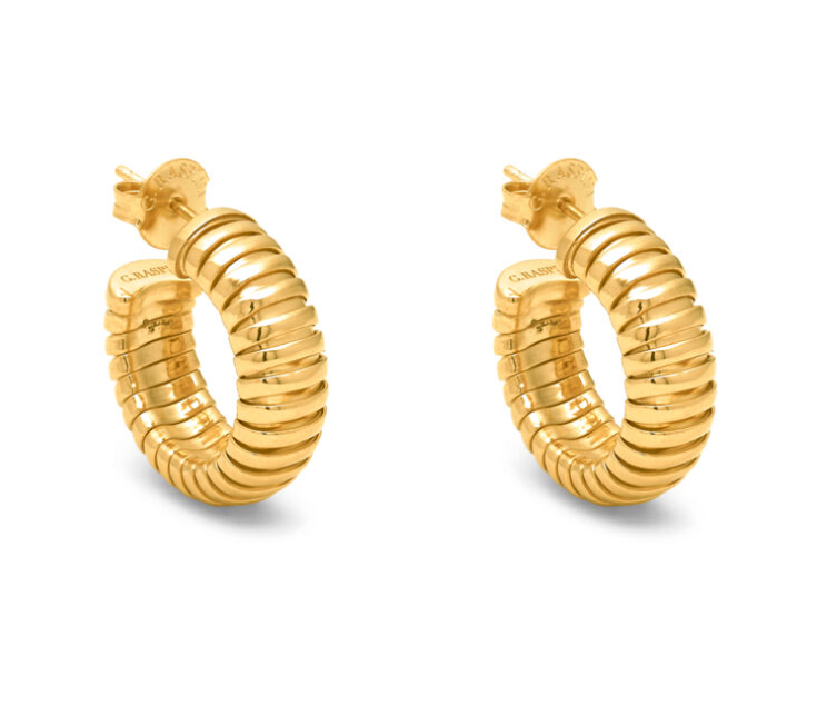 Gold Plated Tubogas Earrings