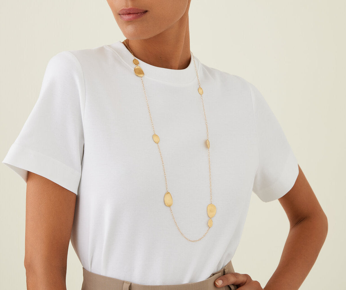 Marco Bicego Lunaria Halskette, 18 Karat Gelbgold — Detailansicht 2