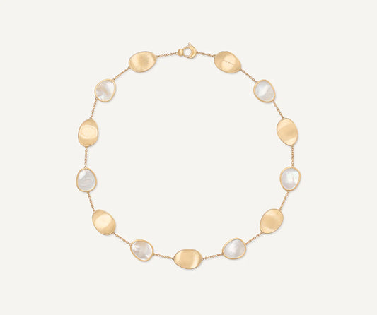 Halskette aus 18kt Gold mit Edelsteinen Größe EU_43