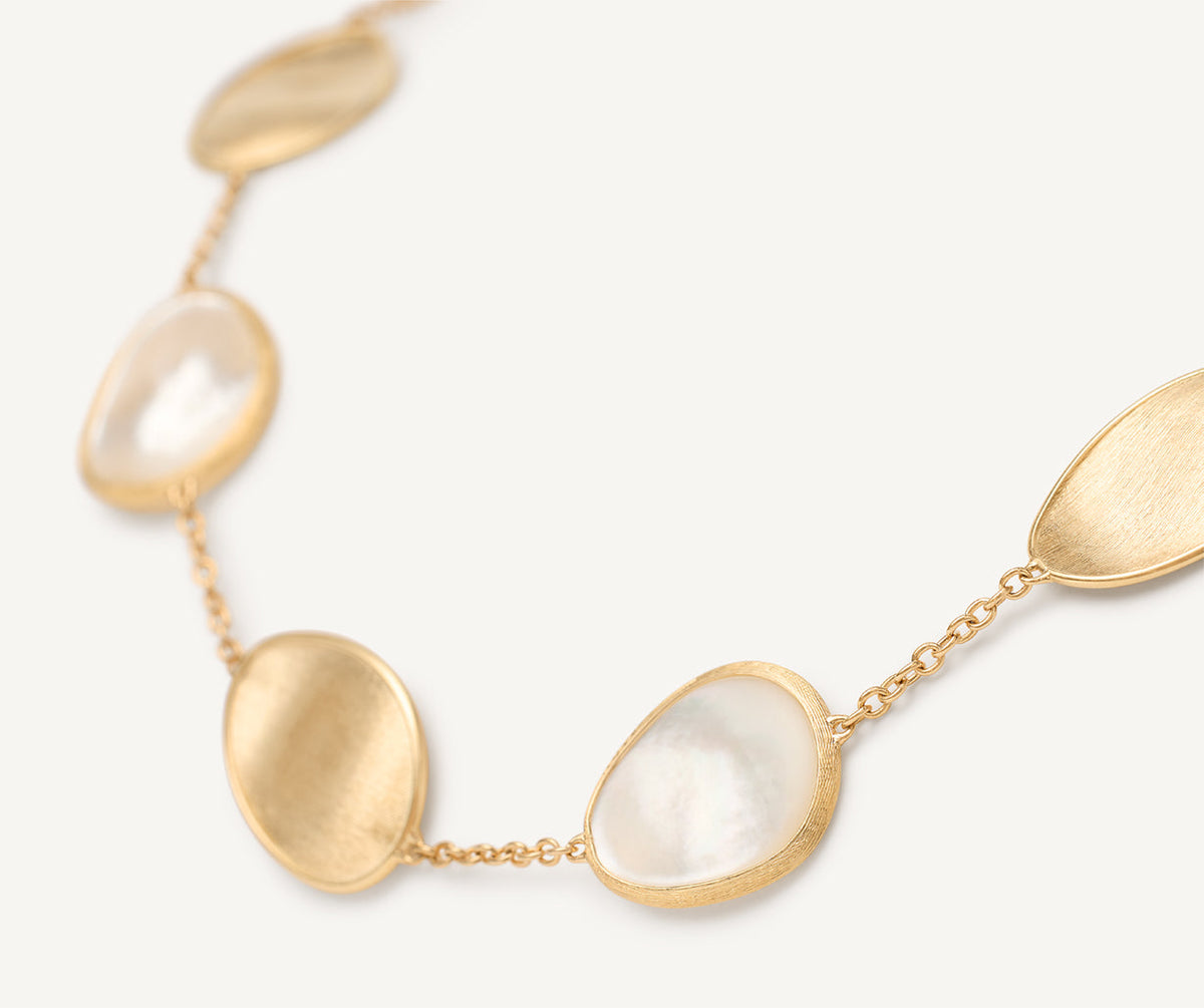 Marco Bicego Lunaria Color Halskette, 18 Karat Gelbgold — Detailansicht 3