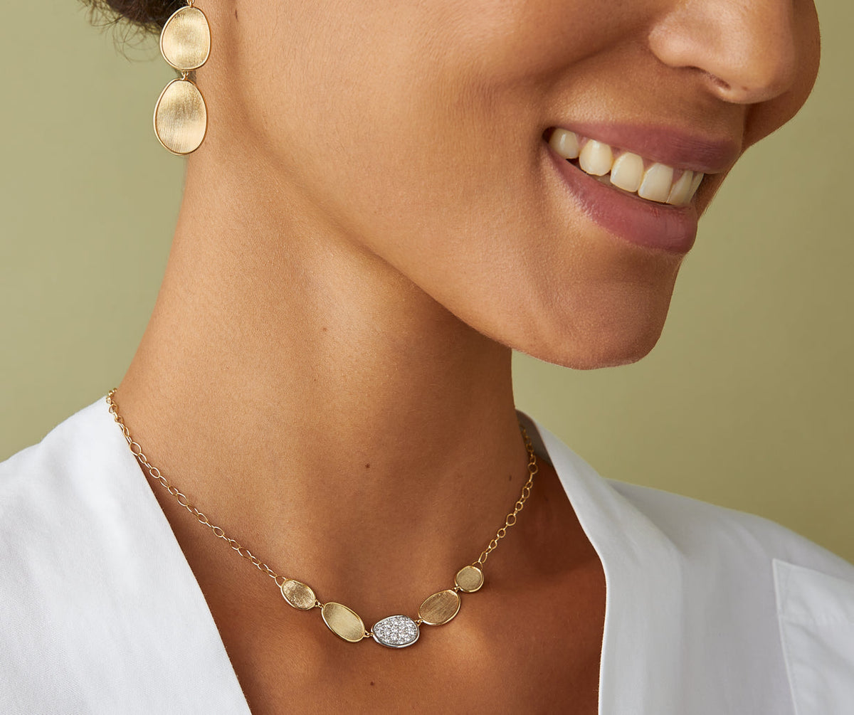 Marco Bicego Lunaria Halskette, 18 Karat Gelbgold — Detailansicht 2