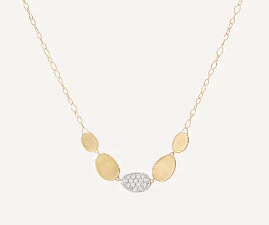 Halskette aus 18kt Gelbgold mit Diamanten Größe EU_42
