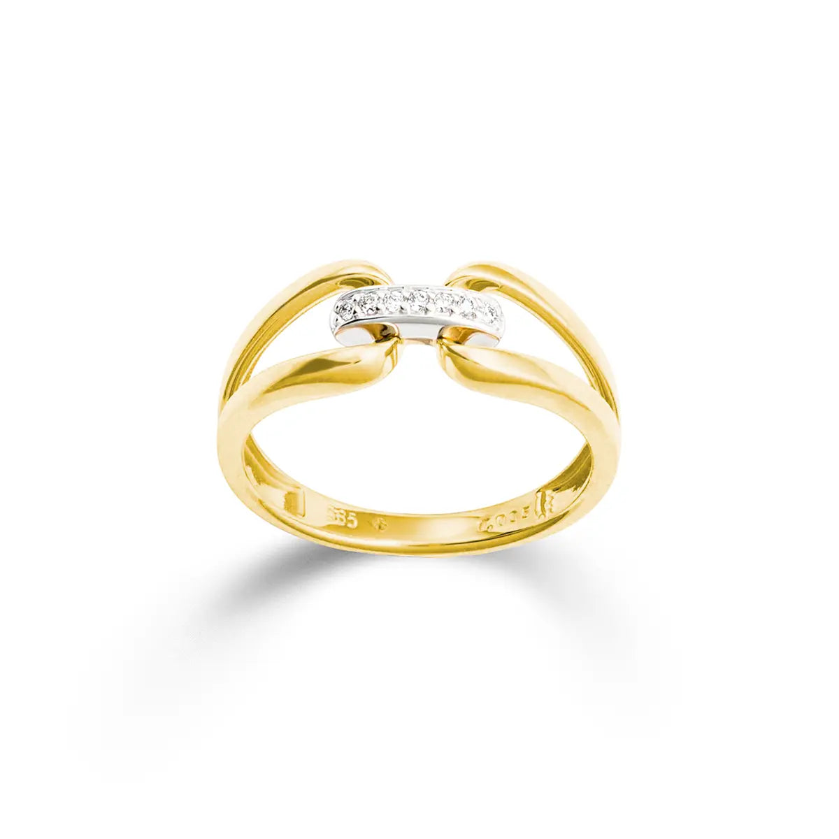 Ring 585/- GG, WG - Brill. 0,035ct H/SI RM54