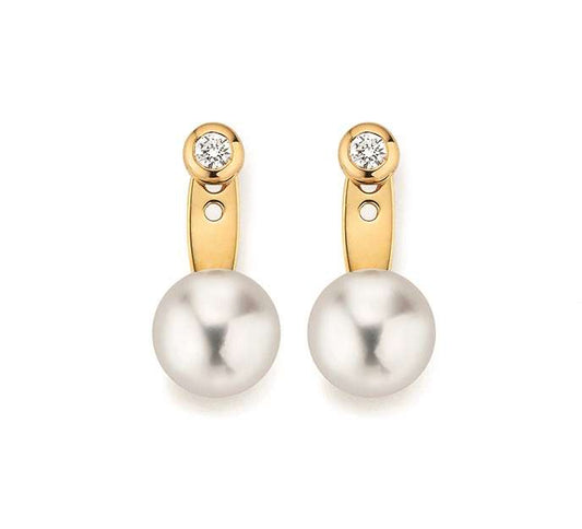 Ohrstecker mit Diamanten, Gold 750 Gelb – Nexxt