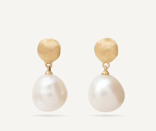Ohrringe aus 18kt Gold mit weißen Perlen (Paar) Größe EU_0