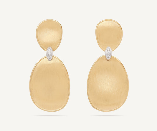 Marco Bicego Lunaria Diamonds Ohrringe, 18 Karat Gelbgold — Detailansicht 1