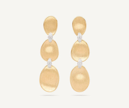 Marco Bicego Lunaria Diamonds Ohrringe, 18 Karat Gelbgold — Detailansicht 1