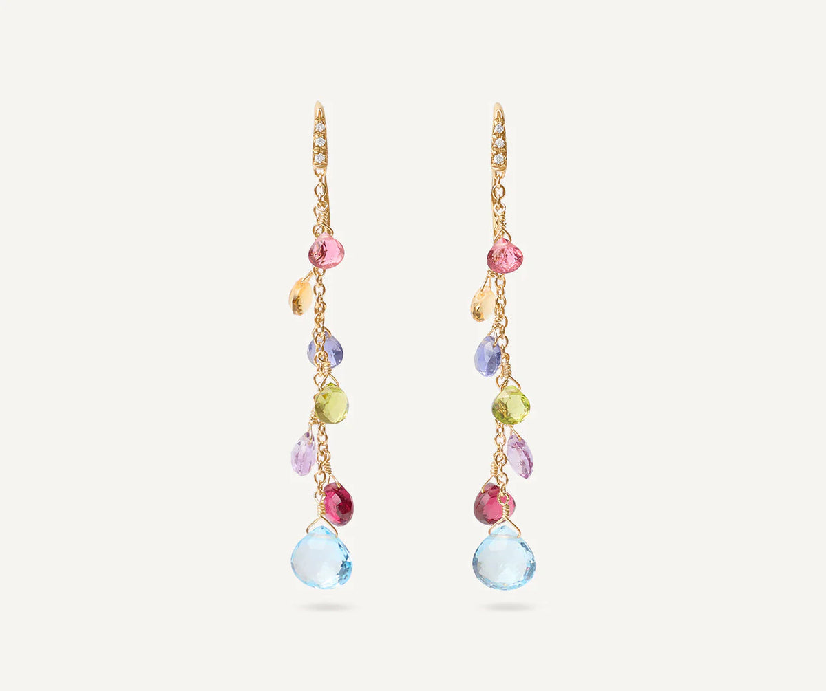 Marco Bicego Ohrringe aus 18kt Gold mit Mischsteinen & Diamanten (Paar)