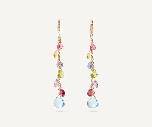 Ohrringe aus 18kt Gold mit Mischsteinen & Diamanten (Paar) Größe EU_0