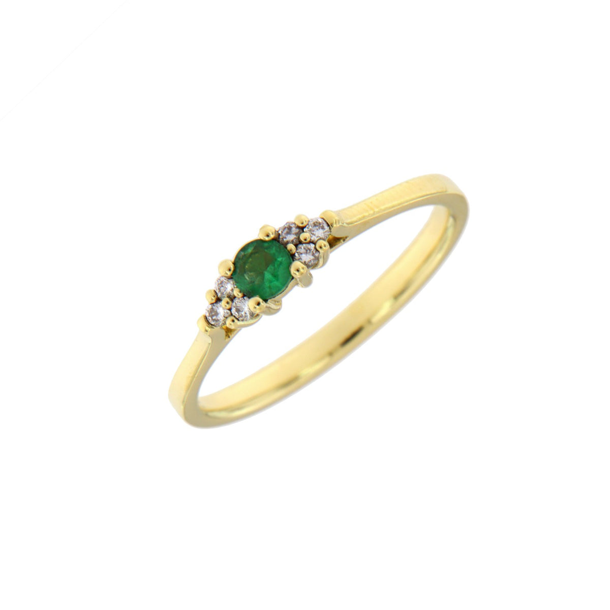 Alberti Ring, GG 750/-, Emerald, 0,07ct, Anl. 46