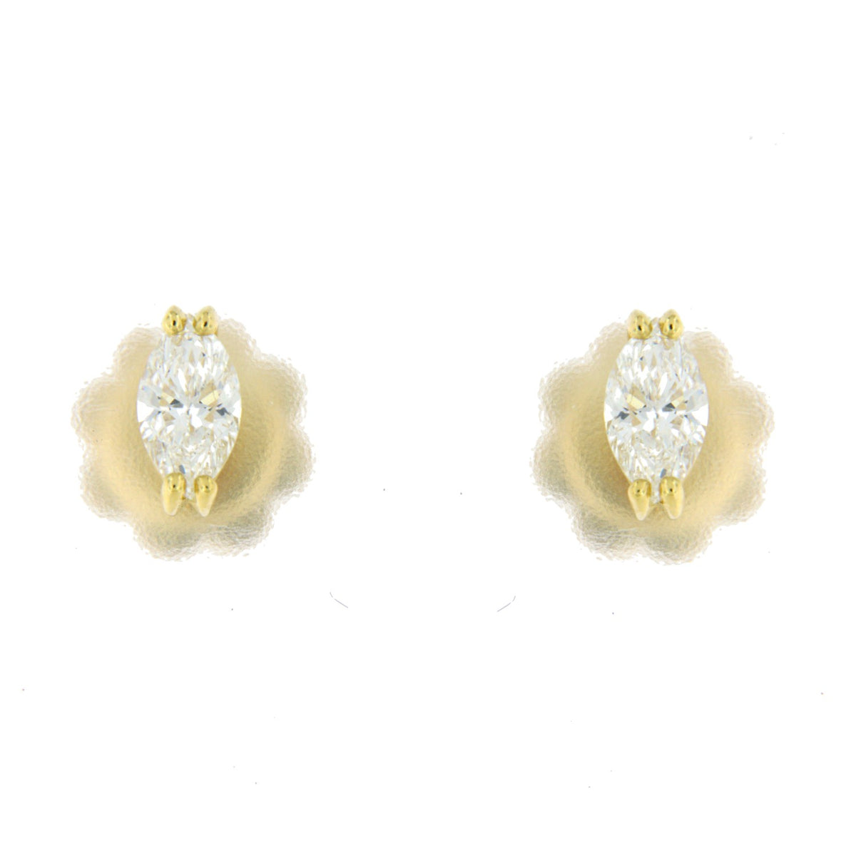 Alberti Ohrstecker 750/-GG, Marquise Dia. 0,4ct