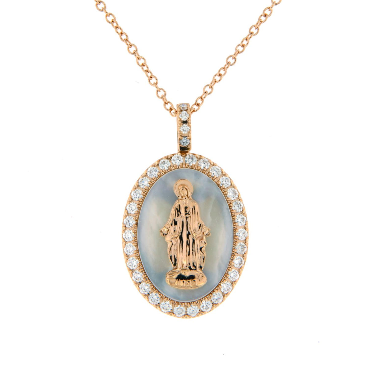 Alberti Kette Madonna RG 750/-, 0,50ct, Anl. 49