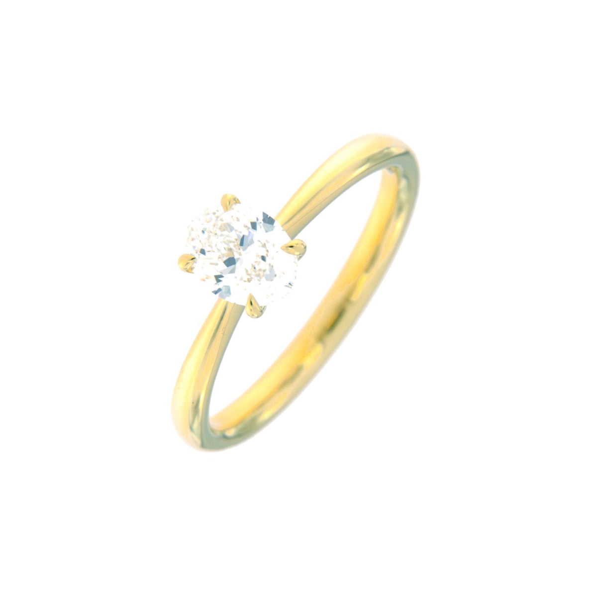 Alberti Solitaire, 750/-GG, 0,25ct, oval, Anlg.50