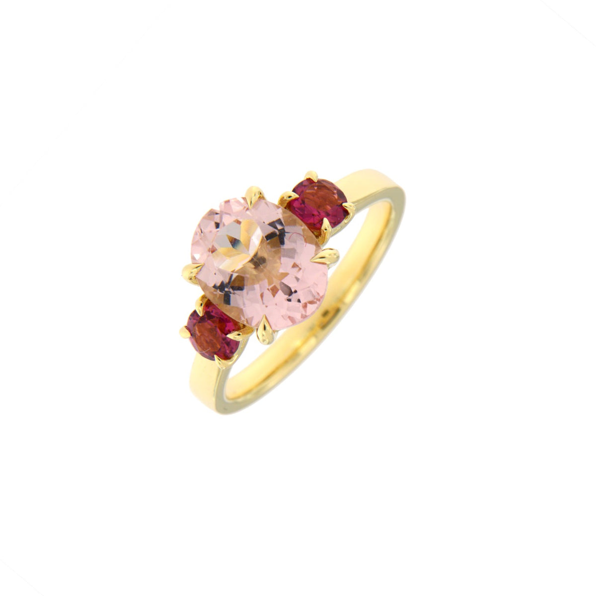 Alberti Ring GG 750/-, Rubellit, Morganit